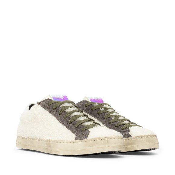 NWT P448 Women's John Multicolor Faux Shearling Low Top Women’s Sneakers Size 37